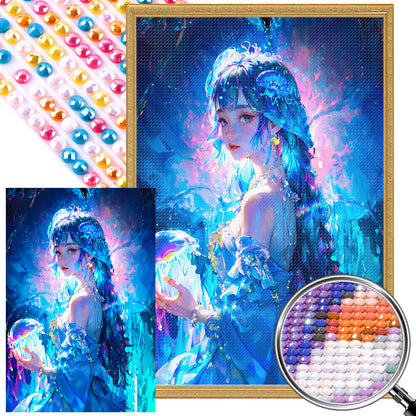 Water Girl - Full Round AB Drill Diamond Painting 40*60CM