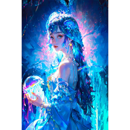 Water Girl - Full Round AB Drill Diamond Painting 40*60CM