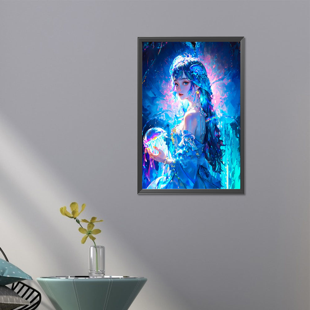 Water Girl - Full Round AB Drill Diamond Painting 40*60CM