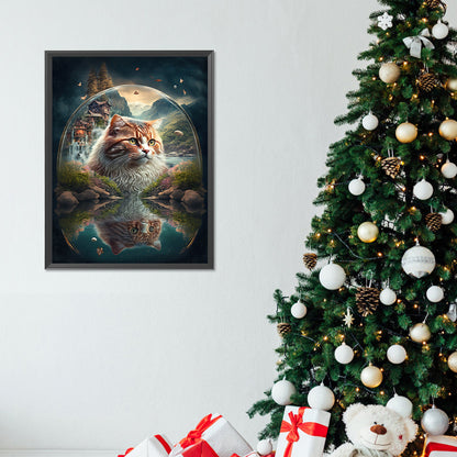 Cat - Full Round Drill Diamond Painting 30*40CM