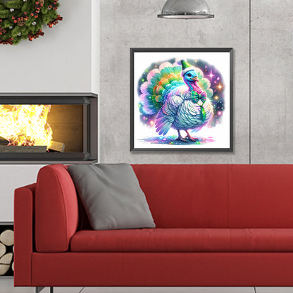 Shiny Animal Turkey - Full Round Drill Diamond Painting 30*30CM