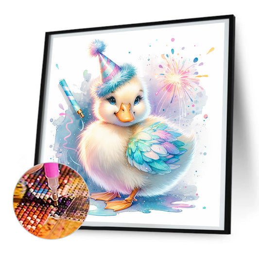 Shiny Animal Duck - Full Round Drill Diamond Painting 30*30CM