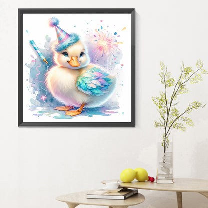 Shiny Animal Duck - Full Round Drill Diamond Painting 30*30CM