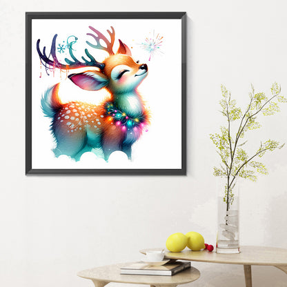 Shiny Animal Elk - Full Round Drill Diamond Painting 30*30CM