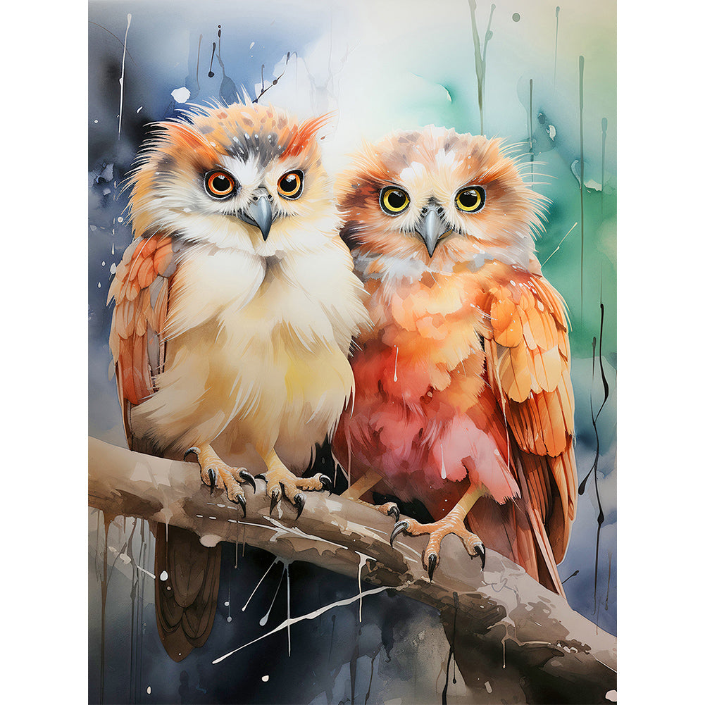 Forest Owl - Full Round Drill Diamond Painting 30*40CM