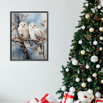 Forest Owl - Full Round Drill Diamond Painting 30*40CM