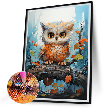 Forest Owl - Full Round Drill Diamond Painting 30*40CM