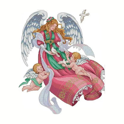 Angel Four - 14CT Stamped Cross Stitch 47*54CM