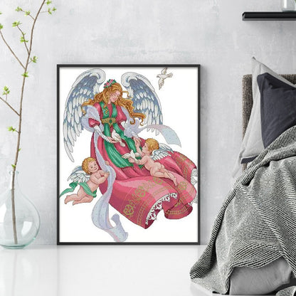 Angel Four - 14CT Stamped Cross Stitch 47*54CM