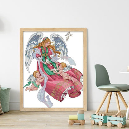 Angel Four - 14CT Stamped Cross Stitch 47*54CM