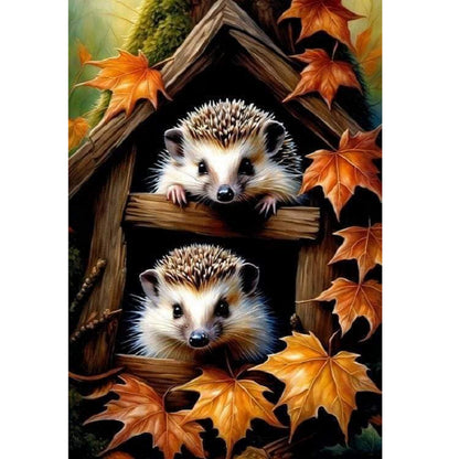 Hedgehog In The Woods - Full Square Drill Diamond Painting 30*40CM