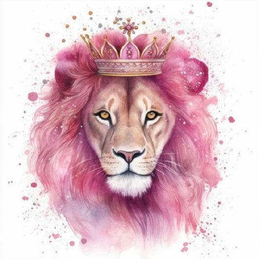 Lion - Full Round Drill Diamond Painting 30*30CM