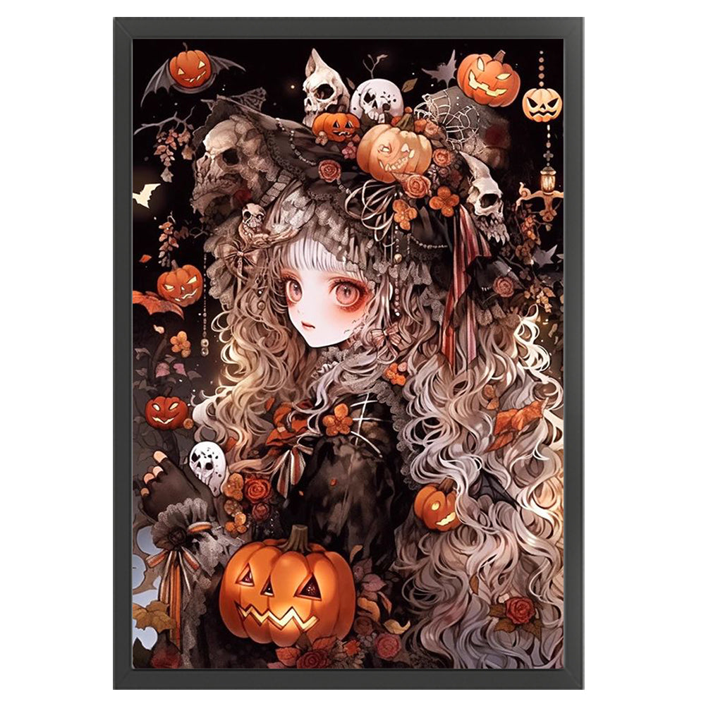 Pumpkin Witch - 11CT Stamped Cross Stitch 40*60CM