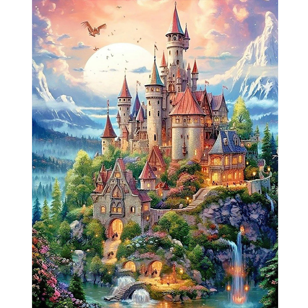 Castle - Full Round Drill Diamond Painting 40*50CM