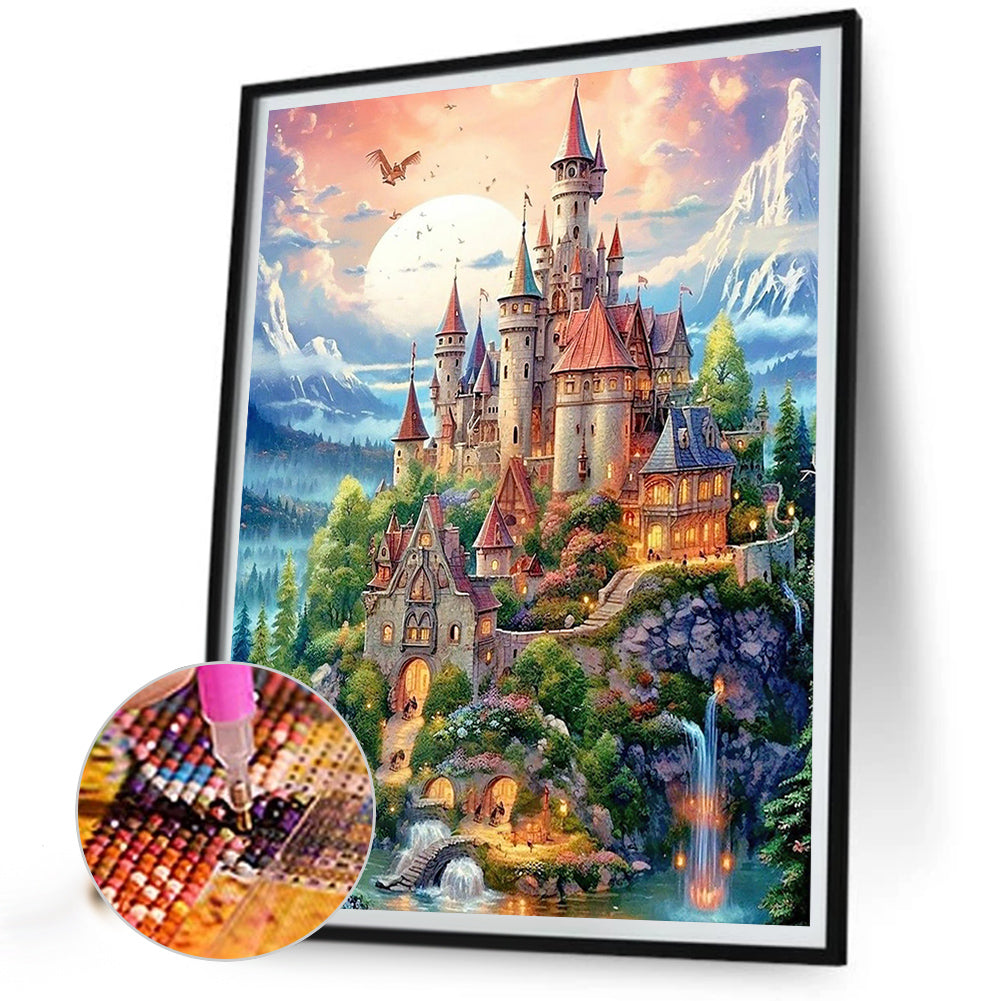 Castle - Full Round Drill Diamond Painting 40*50CM