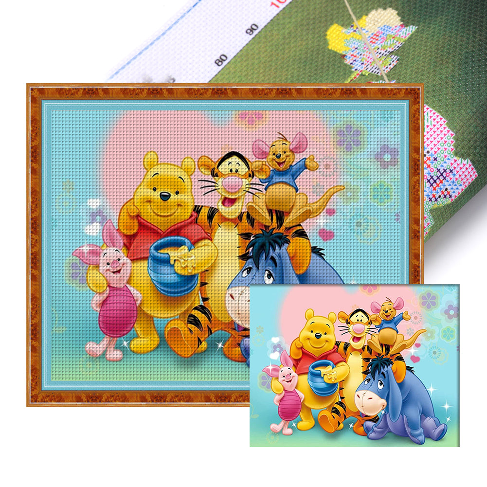 Winnie The Pooh And His Friends - 11CT Stamped Cross Stitch 50*40CM