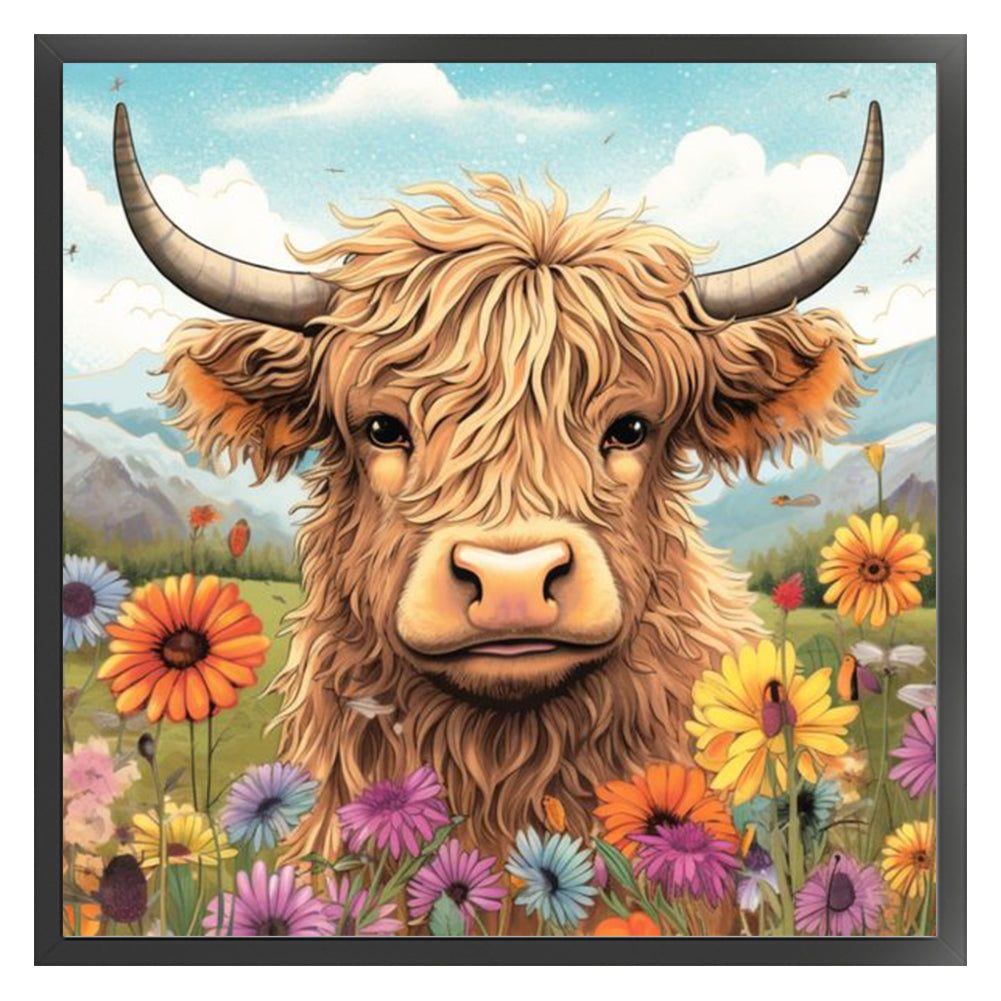 Daisy And Yak - 11CT Stamped Cross Stitch 40*40CM