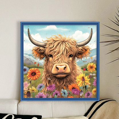 Daisy And Yak - 11CT Stamped Cross Stitch 40*40CM