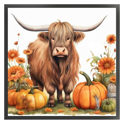 Pumpkin And Yak - 11CT Stamped Cross Stitch 40*40CM