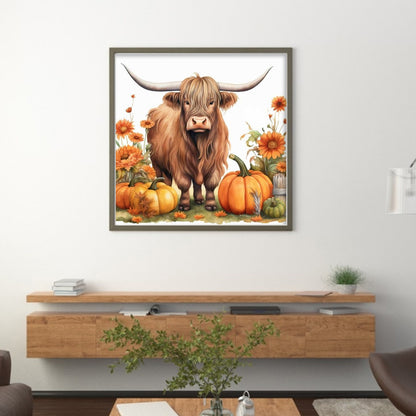 Pumpkin And Yak - 11CT Stamped Cross Stitch 40*40CM