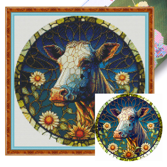 Dairy Cow - 11CT Stamped Cross Stitch 40*40CM