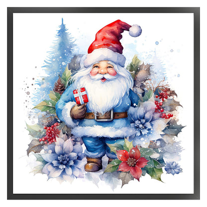 Blue Santa Claus - 11CT Stamped Cross Stitch 50*50CM