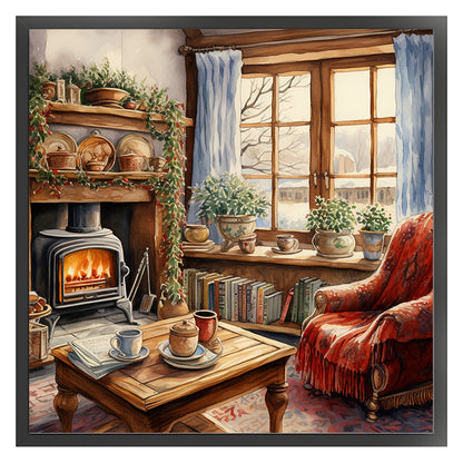 Winter Greenhouse - 11CT Stamped Cross Stitch 50*50CM