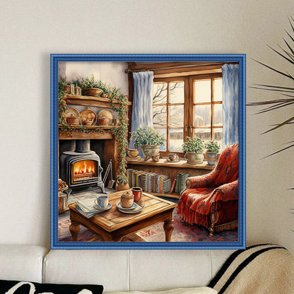 Winter Greenhouse - 11CT Stamped Cross Stitch 50*50CM