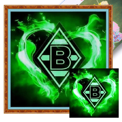 Monchengladbach Football Team Logo - 11CT Stamped Cross Stitch 40*40CM