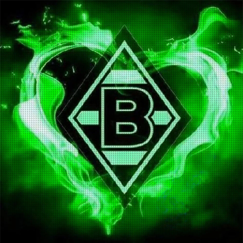 Monchengladbach Football Team Logo - 11CT Stamped Cross Stitch 40*40CM
