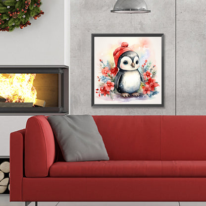 Christmas Winter Penguin - Full Round Drill Diamond Painting 30*30CM