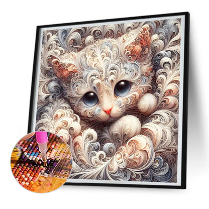 Cotton Kitten - Full Round Drill Diamond Painting 30*30CM