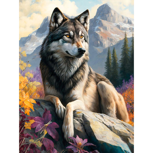 Wolf - Full Round Drill Diamond Painting 30*40CM