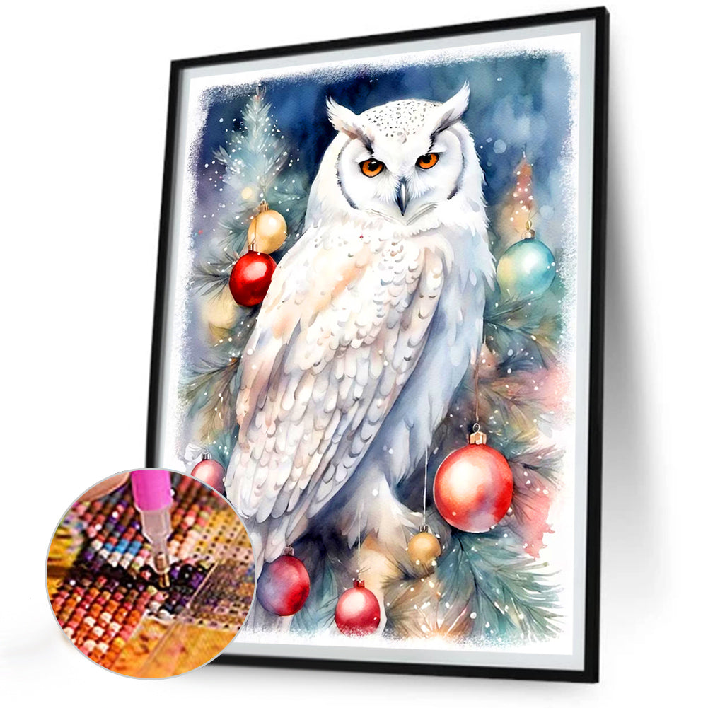 Owl - Full Round Drill Diamond Painting 30*40CM