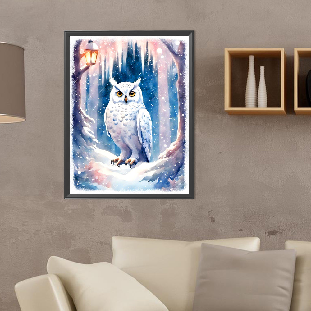 Owl - Full Round Drill Diamond Painting 30*40CM