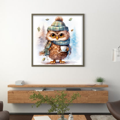 Christmas Owl - 18CT Stamped Cross Stitch 20*20CM