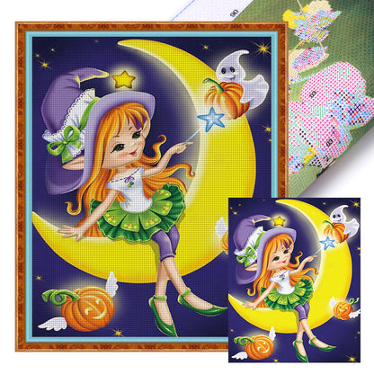 Halloween Pumpkin Doll - 11CT Stamped Cross Stitch 40*50CM