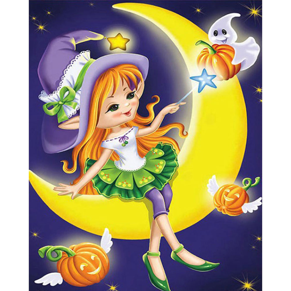 Halloween Pumpkin Doll - 11CT Stamped Cross Stitch 40*50CM