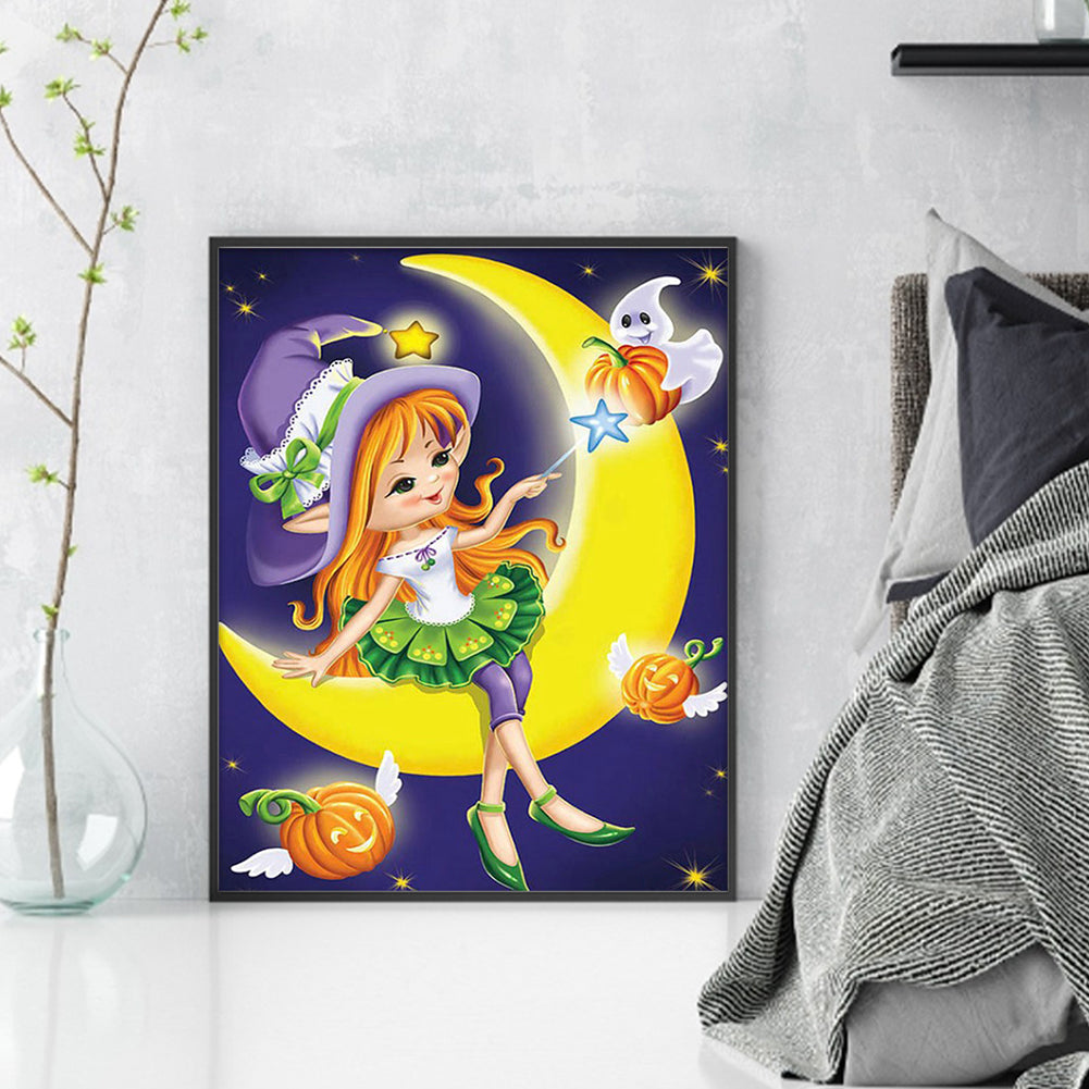 Halloween Pumpkin Doll - 11CT Stamped Cross Stitch 40*50CM