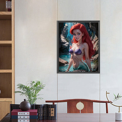 Mermaid Princess - Full Round Drill Diamond Painting 40*50CM