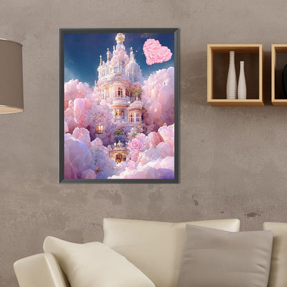 Pink Cloud Manor - Full Round Drill Diamond Painting 30*40CM