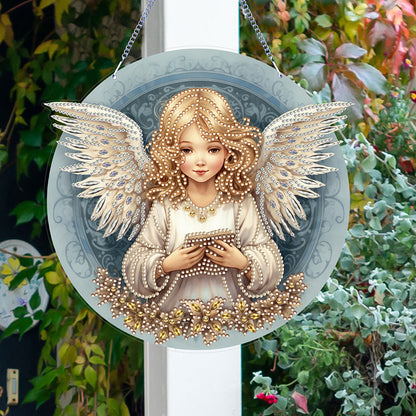 Angel Girl Single-Sided Diamond Painting Hanging Pendant for Home Wall Decor(#3)