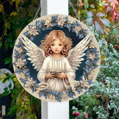 Angel Girl Single-Sided Diamond Painting Hanging Pendant for Home Wall Decor(#4)