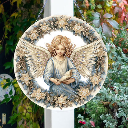 Angel Girl Single-Sided Diamond Painting Hanging Pendant for Home Wall Decor(#6)