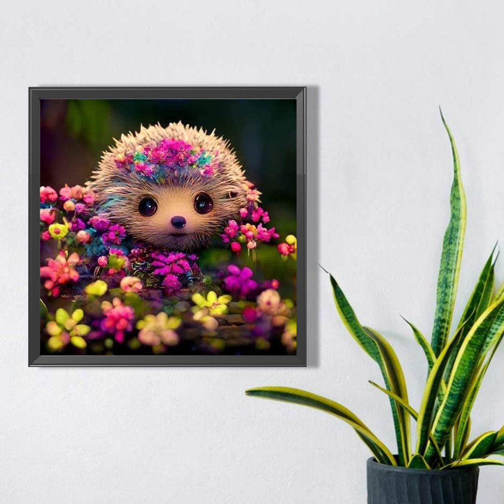 Flowers And Hedgehogs - Full Square AB Drill Diamond Painting 30*30CM