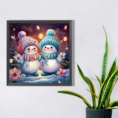 Christmas Snowman - Full Square AB Drill Diamond Painting 30*30CM