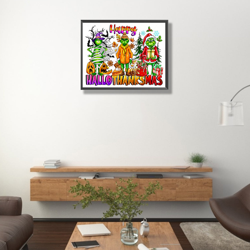 Grinch - Full Round Drill Diamond Painting 50*40CM