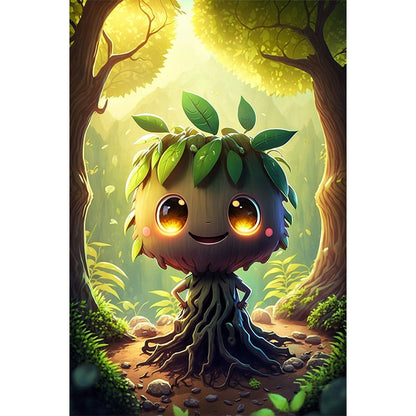 Cute Tree Spirit - Full Round Drill Diamond Painting 40*60CM