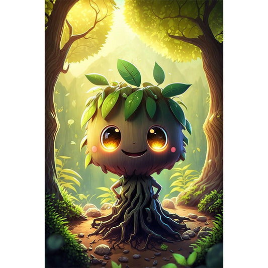 Cute Tree Spirit - Full Round Drill Diamond Painting 40*60CM