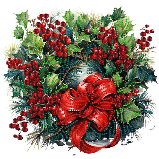 Christmas Wreath - Special Shaped Drill Diamond Painting 30*30CM